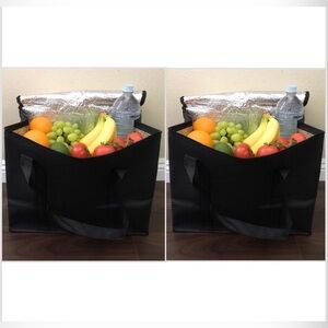 Two Pack Insulated Food Storage And Delivery Bags – Large - great for lunch